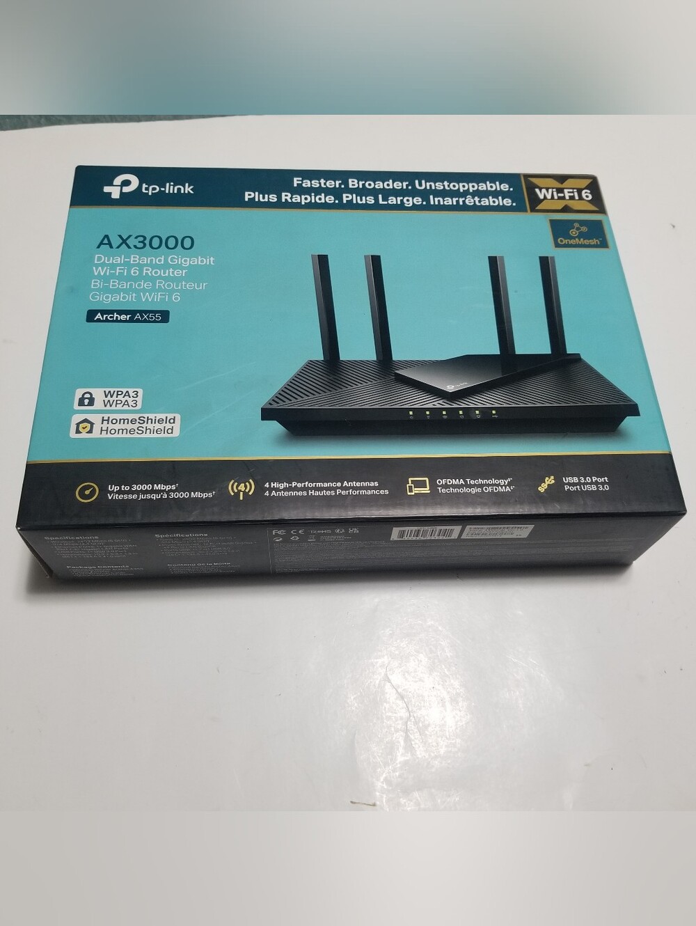 TP-Link AX3000 Wifi 6 Router (Archer AX55 Pro) Multi Gigabit Wireless Intern 1.